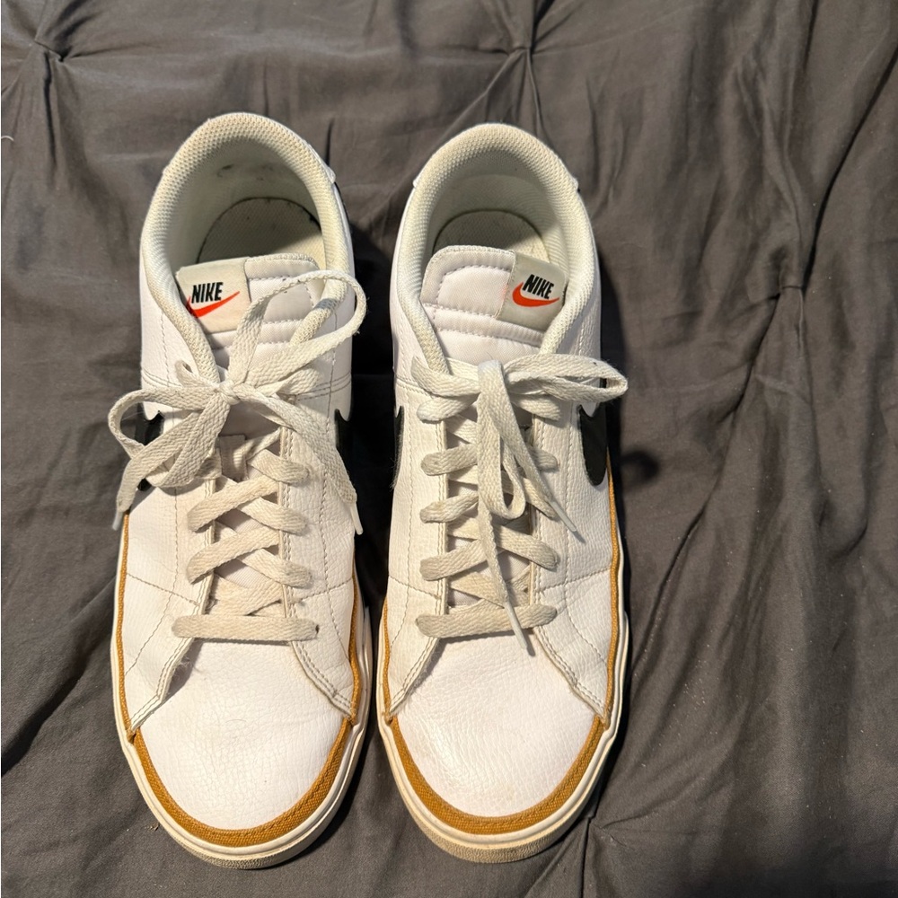 Nike White and Tan Men's Sneakers